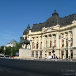 Calea Victoriei in front of Carol I University Foundation, central Bucharest