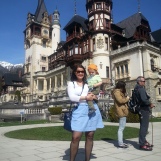 My youngest visitor so far at Peles Castle in Sinaia, April 2015