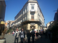 Bucharest Old Town street view