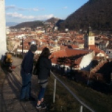 View of the Old Town of Brasov from a vantage point, Transylvania, March 2017