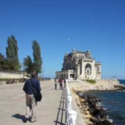 Sea front promenade and the iconic Casino of Constanta