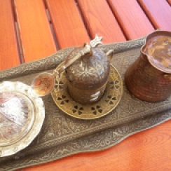 Perfect Traditional Turkish Coffee served with style in Constanta, Romania