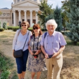 In front of the Romanian Athenaeum during Bucharest city tour, Sep 2019