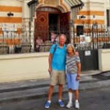 In front of synagogue during Bucharest Jewish Tour, Sep 2018