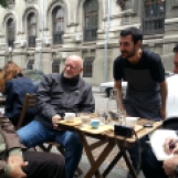 Coffee break during Bucharest tour